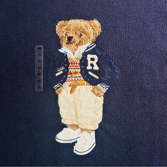 Polo Bear Crewneck Navy Sweater Dress. Size XS Brand New - Picture 8 of 13